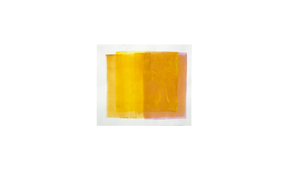 gelb, 2015, Pigmente auf Papier, 46x53 | giallo, pigmenti su carta, 46x53
