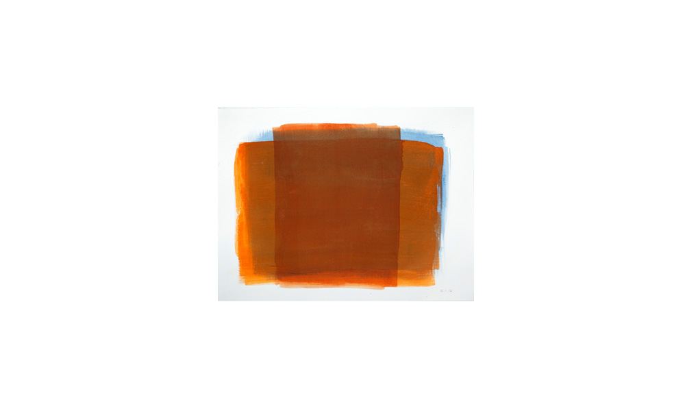 orange, 2016, Pigmente auf Papier, 31x41 | arancione, 2016, pigmenti su carta, 31x41