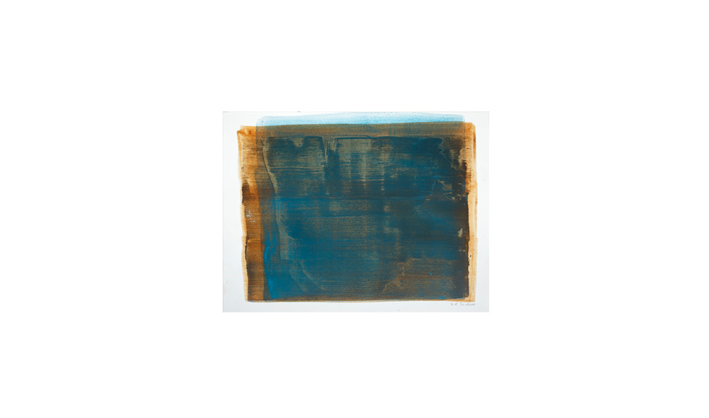 blau, 2015, Pigmente auf Papier, 31x41 | blu, pigmenti su carta, 31x41