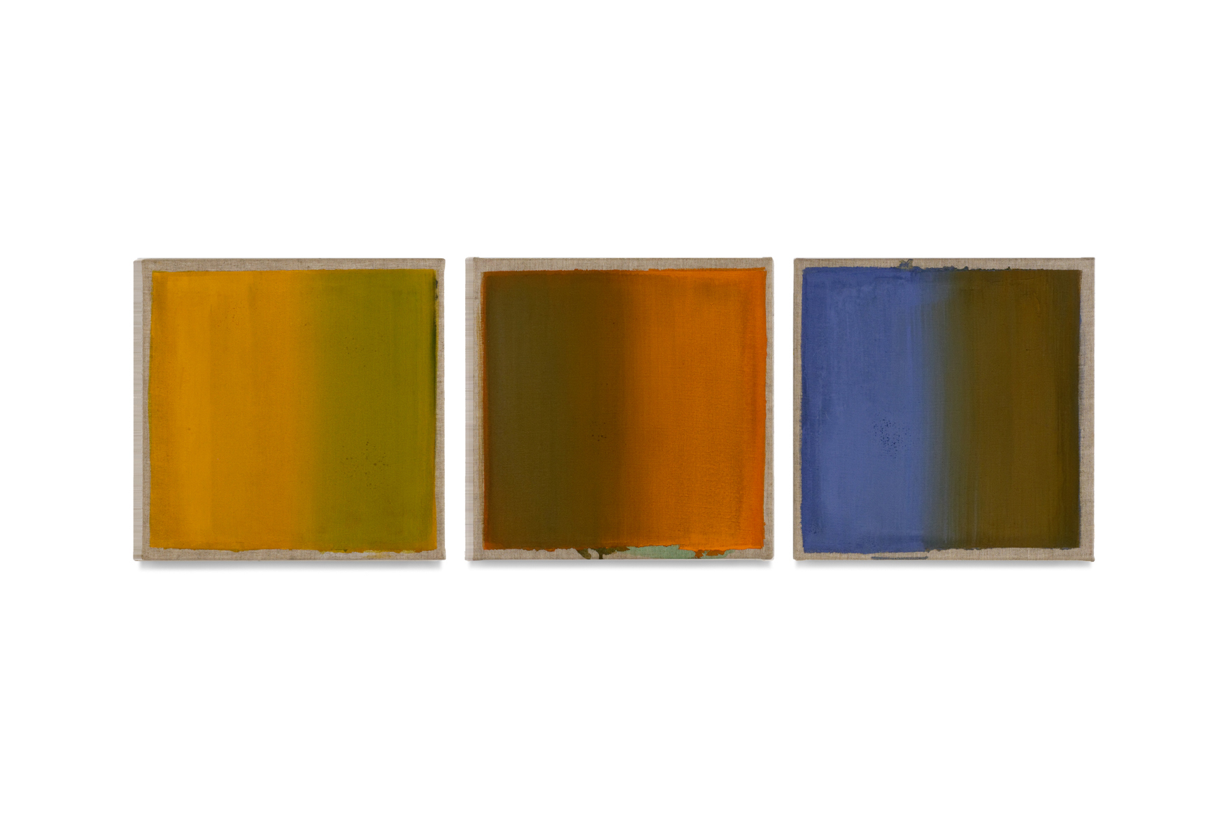 gelb rot blau, 2016, drei Tafeln je 40x40 | giallo rosso blu, 3 tavole cad. 40x40