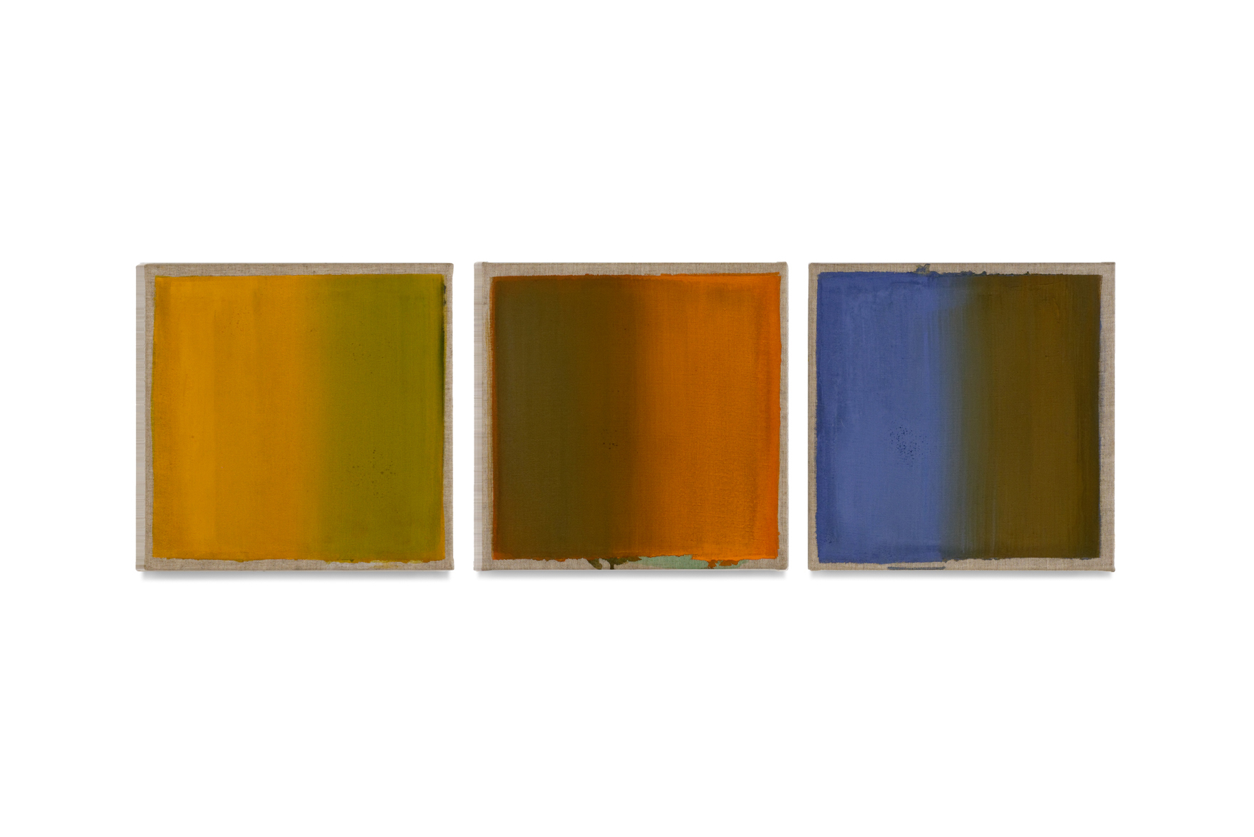 gelb rot blau, 2016, drei Tafeln je 40x40 | giallo rosso blu, 3 tavole cad. 40x40